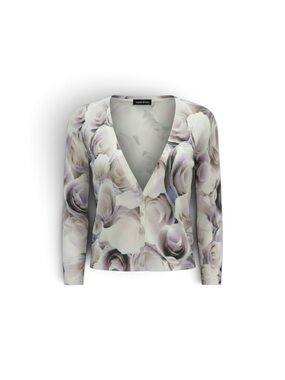 Hugo Boss Women's Floral V-Neck Cardigan - Pale Lavender & Cream
